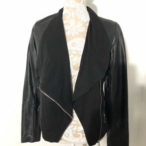 MJ Designer black moto jacket Sz m
